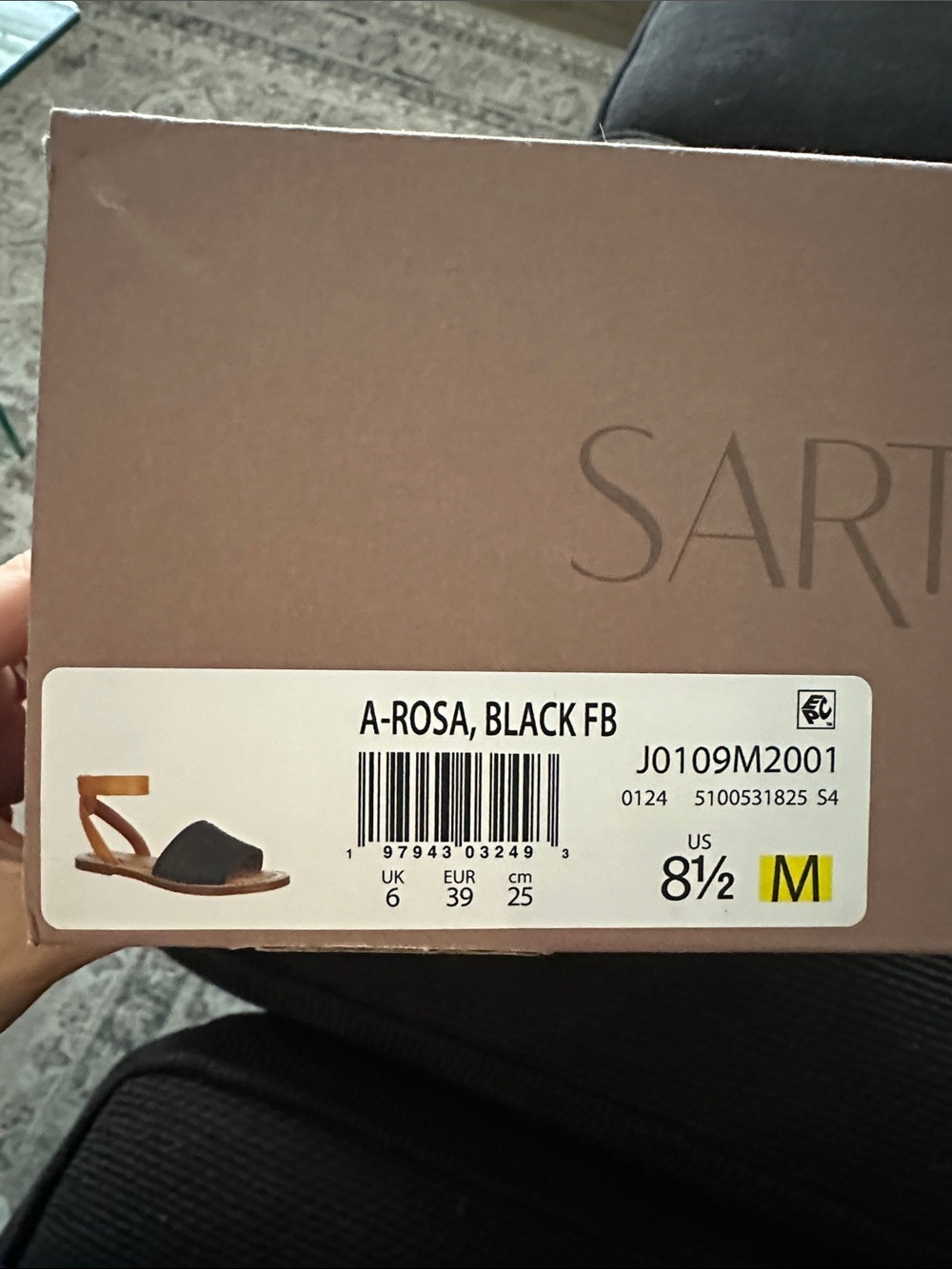 Franco Sarto Black and Brown A-Rosa Strappy Sandals